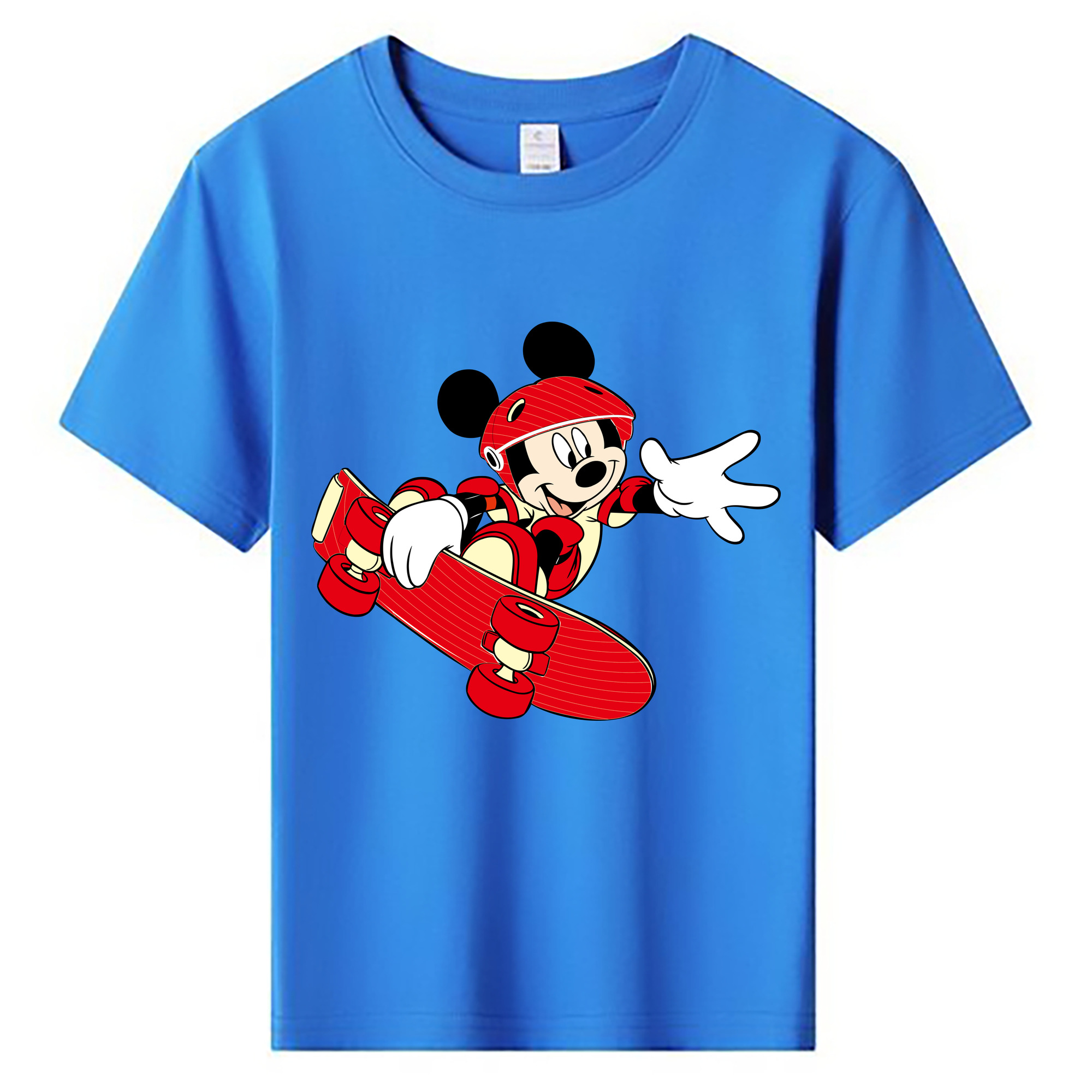 ミッキーマウス Mickey Mouse 綿100％キッズTシャツ（フロントプリント）